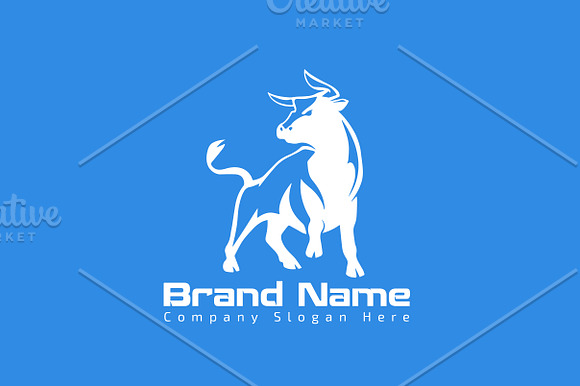 Modern Bull Logo - Mock-Up & Vector in Logo Templates - product preview 3