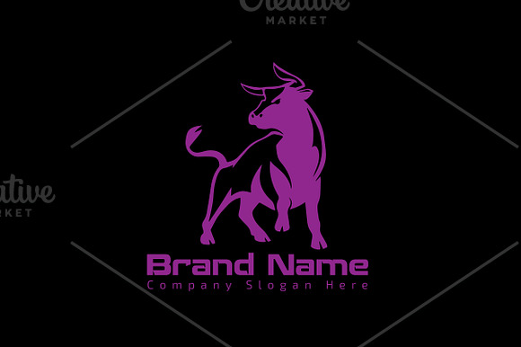 Modern Bull Logo - Mock-Up & Vector in Logo Templates - product preview 4