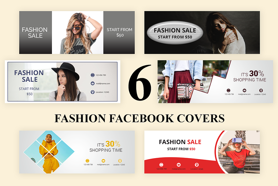 Fashion Facebook Covers in Facebook Templates - product preview 8