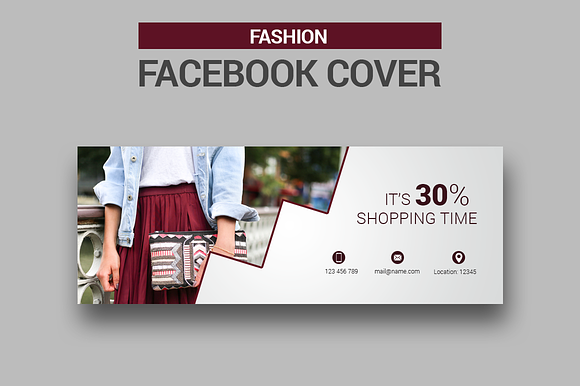 Fashion Facebook Covers in Facebook Templates - product preview 3