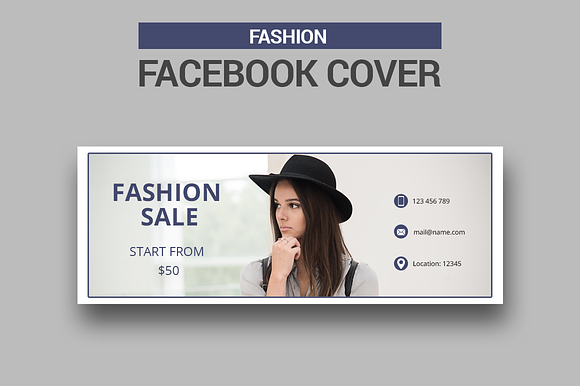 Fashion Facebook Covers in Facebook Templates - product preview 4