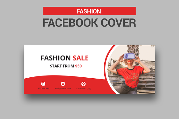 Fashion Facebook Covers in Facebook Templates - product preview 6