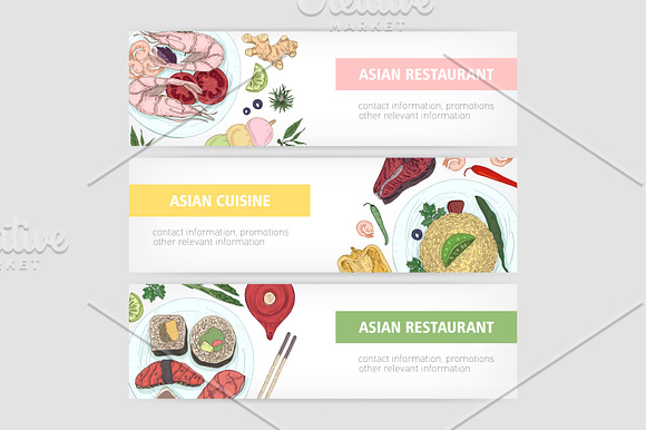 Dishes of Asian cuisine in Illustrations - product preview 7