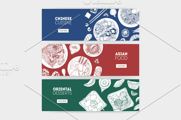 Dishes of Asian cuisine in Illustrations - product preview 9