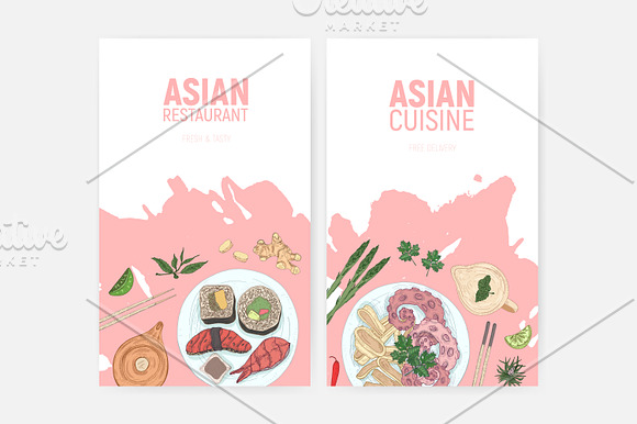 Dishes of Asian cuisine in Illustrations - product preview 10