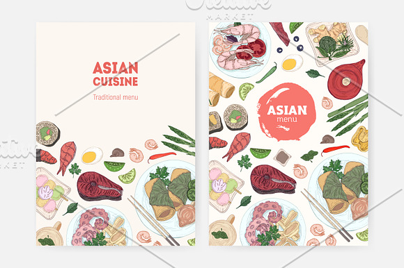 Dishes of Asian cuisine in Illustrations - product preview 11