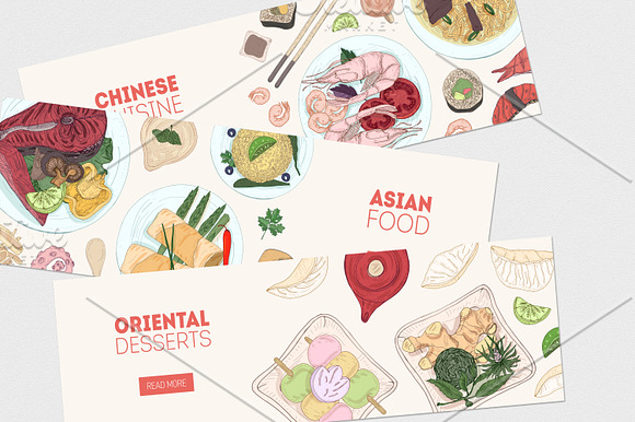 Dishes of Asian cuisine in Illustrations - product preview 13