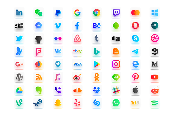 Modern Social Media Icons in Icons - product preview 2