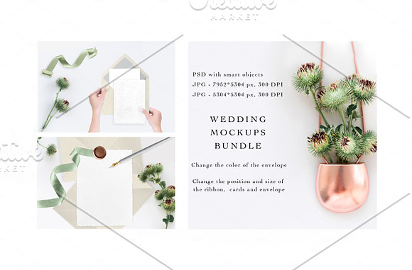 THISTLE. WEDDING MOCKUPS BUNDLE. in Product Mockups - product preview 1