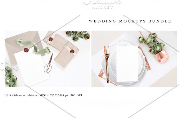 THISTLE. WEDDING MOCKUPS BUNDLE. in Product Mockups - product preview 4