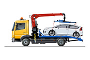 Vector tow truck template isolated