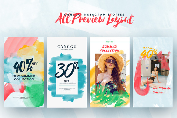 CANGGU-Tropical Instagram Animated in Instagram Templates - product preview 3