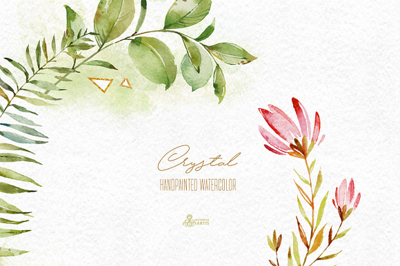 Crystal. Floral & Polygonal Bundle in Illustrations - product preview 8