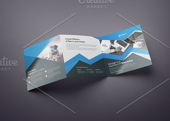 Clean Square Tri Fold Brochure in Brochure Templates - product preview 2
