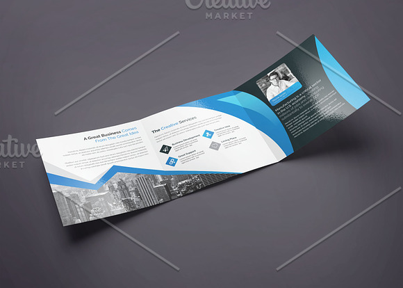 Clean Square Tri Fold Brochure in Brochure Templates - product preview 3