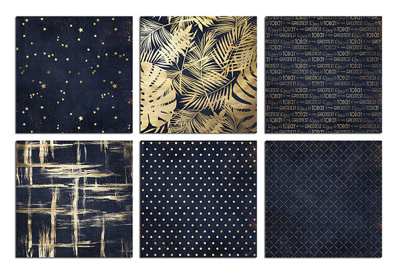 Gold Navy Blue Watercolor Textures in Textures - product preview 1
