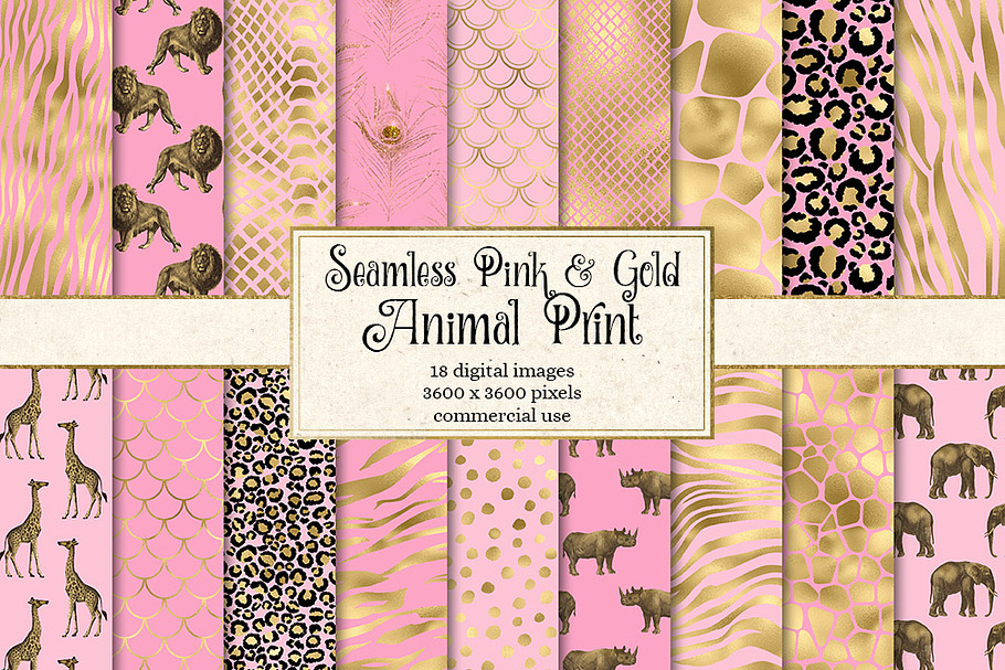 Pink and Gold Animal Skins