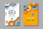 Indian Independence day sale posters