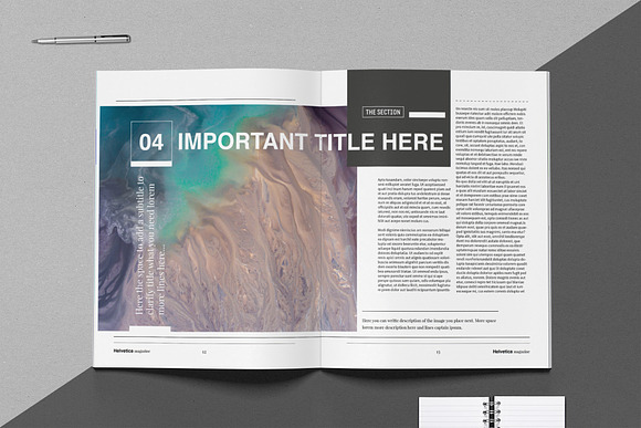 Helvetica Magazine Indesign Template in Magazine Templates - product preview 5