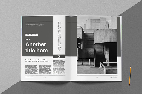 Helvetica Magazine Indesign Template in Magazine Templates - product preview 9