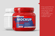 Supplement Pill Jar Mockup 