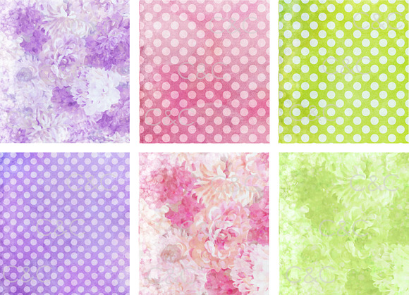 22 Fantasy Floral Patterned Papers in Objects - product preview 1