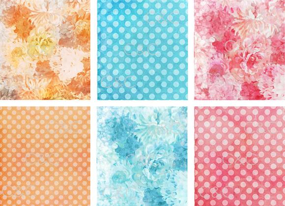 22 Fantasy Floral Patterned Papers in Objects - product preview 2