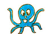 Cartoon Kids Style Octopus Drawing