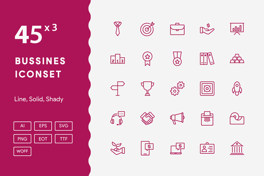 130+ Bussines Iconset