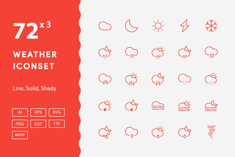 200+ Weather Iconset in Graphics - product preview 8