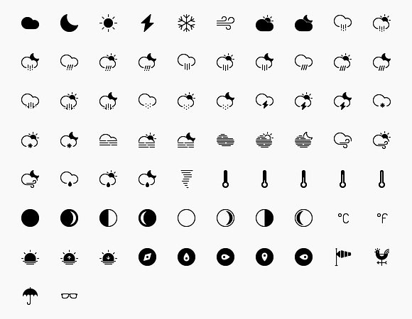 200+ Weather Iconset in Graphics - product preview 2