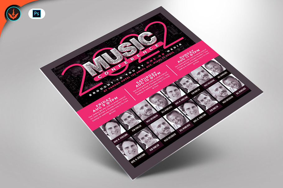 Music Conference Square Flyer
