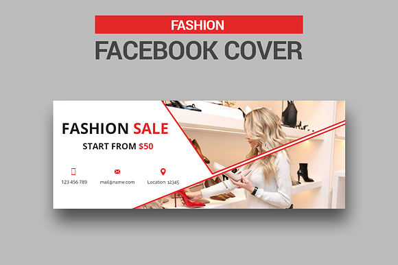 6 Fashion Facebook Covers in Facebook Templates - product preview 1