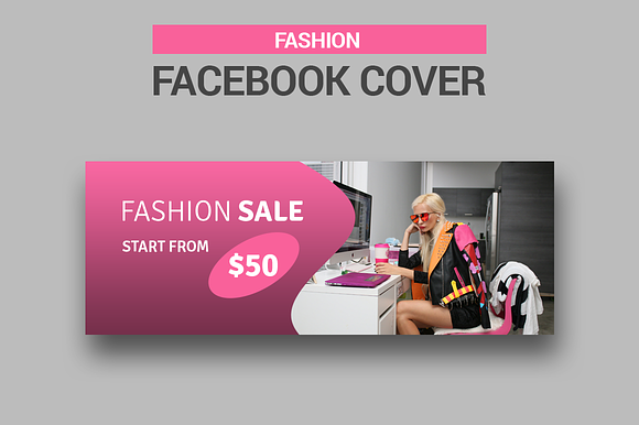 6 Fashion Facebook Covers in Facebook Templates - product preview 3