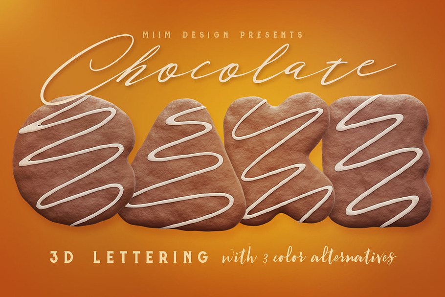 Chocolate Cake - 3D Lettering