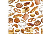 Bread and pastry food pattern