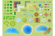 Park vector landscape of parkland