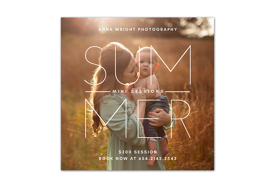 Sumer mini session template in Flyer Templates - product preview 8