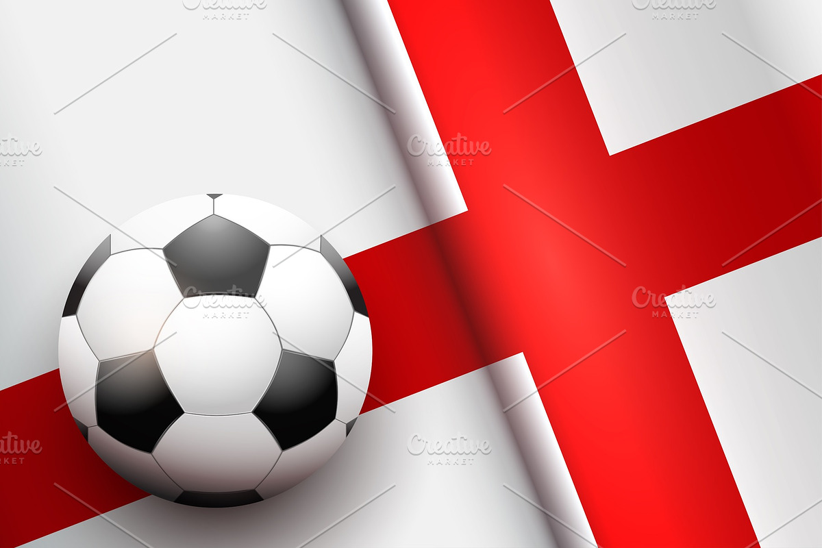 Football ball and England Flag in Illustrations - product preview 8