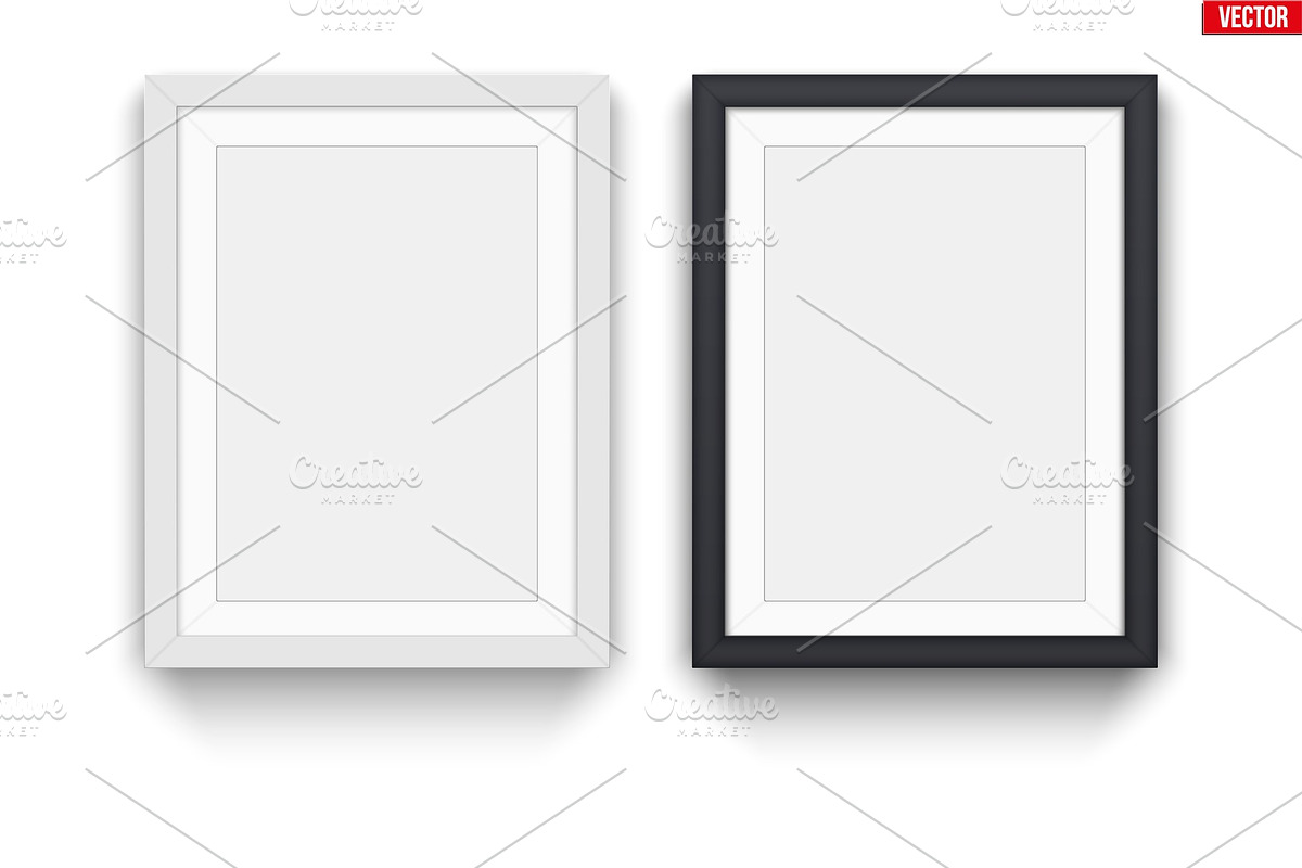Set of modern picture frames in Illustrations - product preview 8