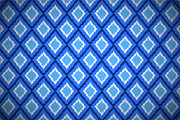 Blue ikat fabric seamless pattern