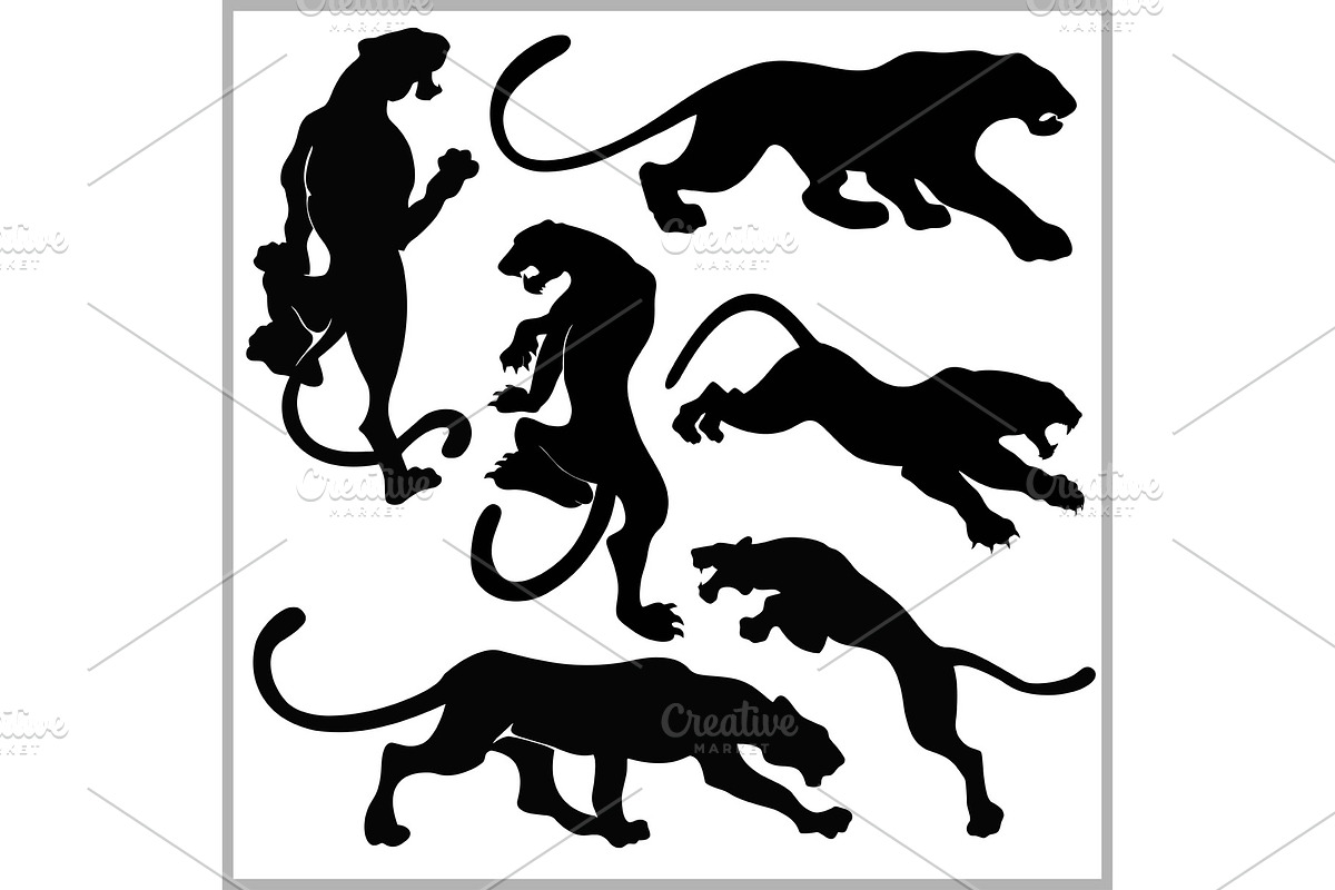 Set of Wildcats silhouettes. in Illustrations - product preview 8