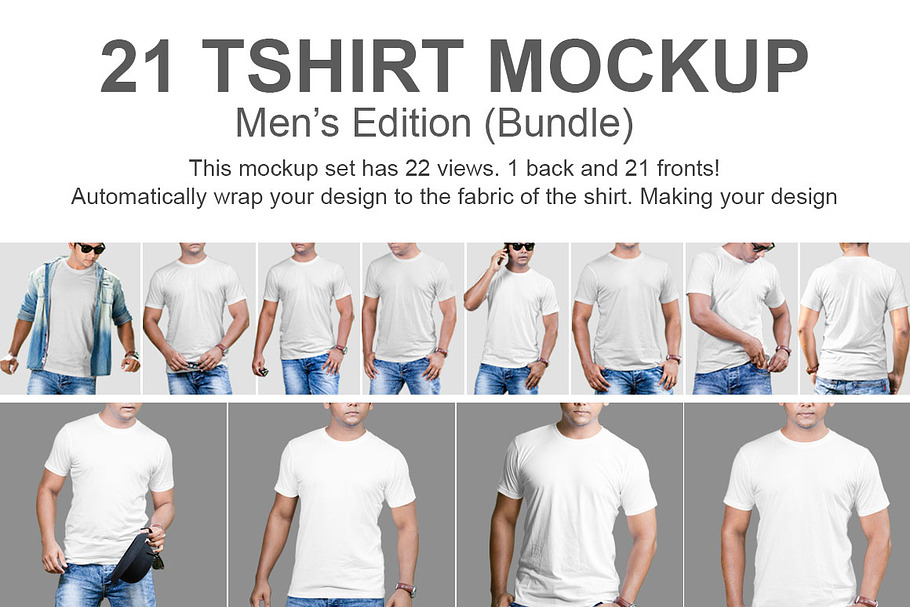 21 Tshirt Mockup Bundle
