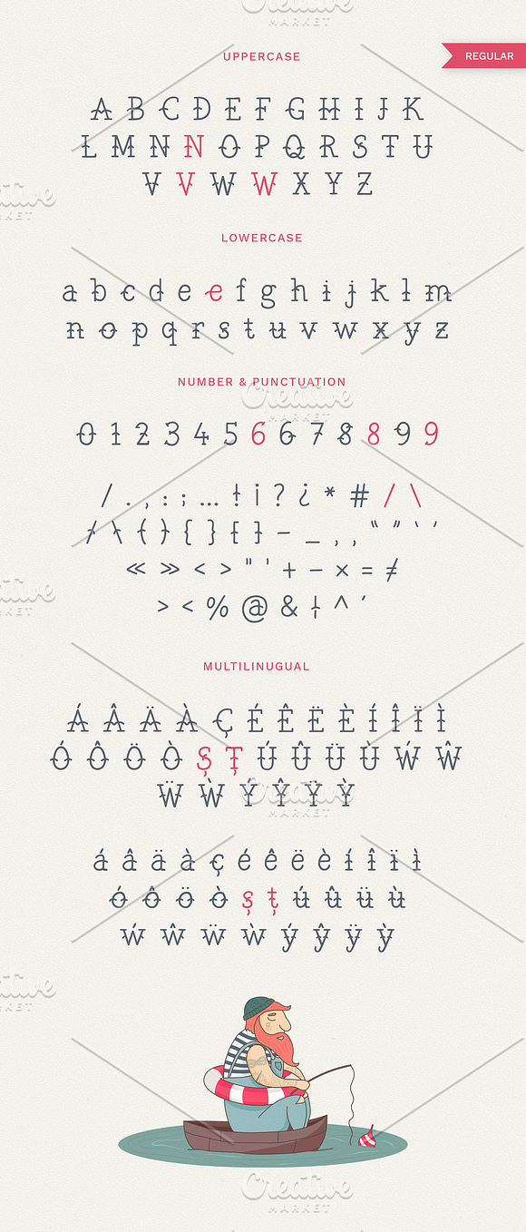 The Bearded Sailor - Tattoo Font in Tattoo Fonts - product preview 2