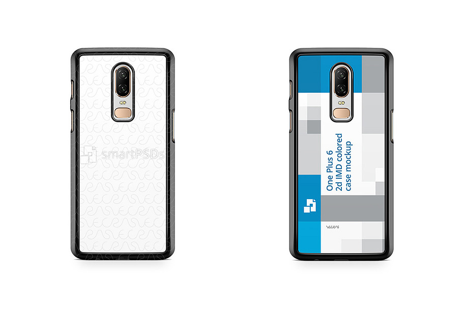OnePlus 6 2d PC Colored Case Mockup