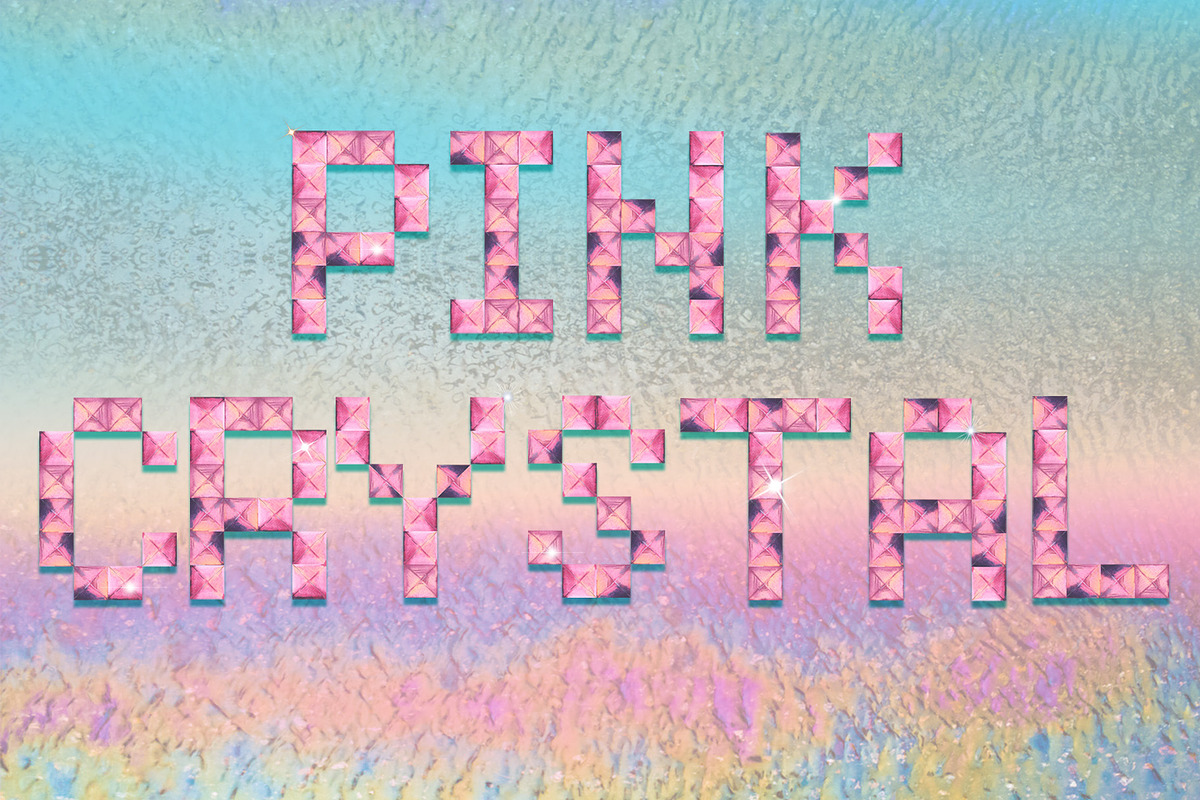 PINK CRYSTAL PIXEL in Sans-Serif Fonts - product preview 8