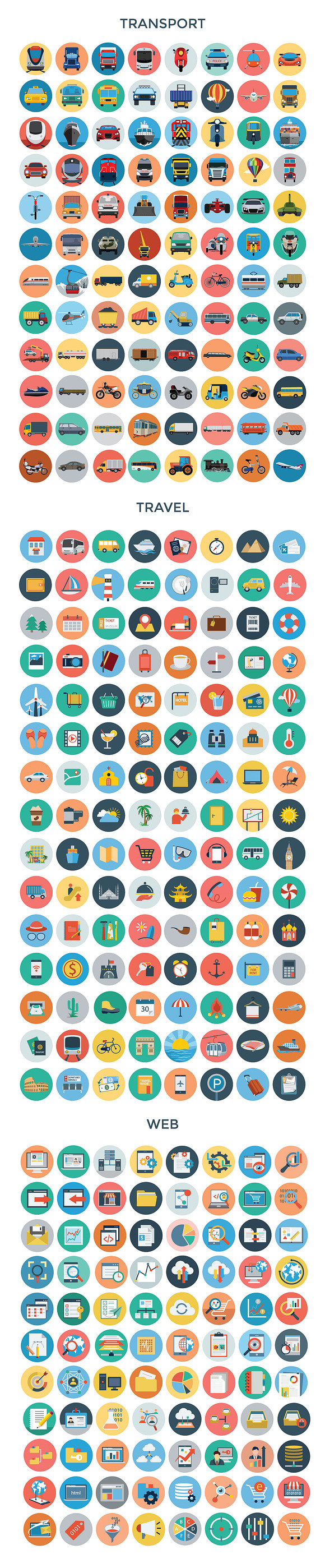 3200+ Flat Vector Icons Bundle  in Technology Icons - product preview 3
