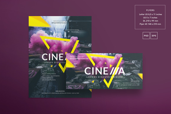 Flyers | Cinema Club in Flyer Templates - product preview 1
