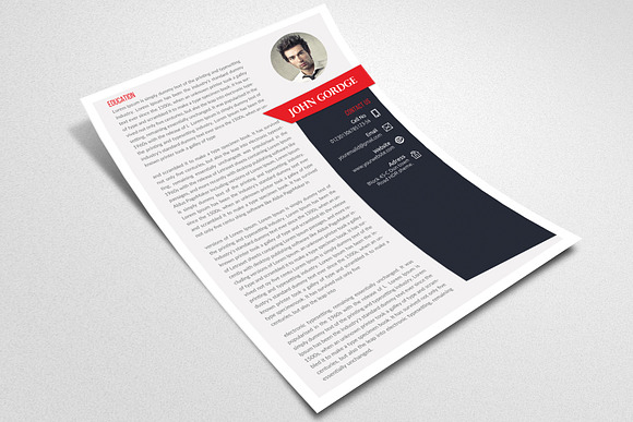 CV Resume & Coverletter Word  in Letter Templates - product preview 2