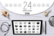 Stars icon set, simple style